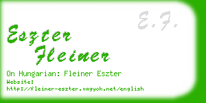 eszter fleiner business card